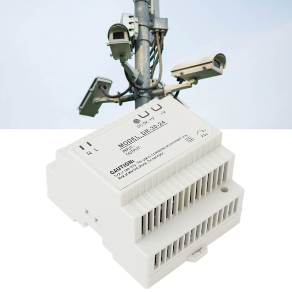 30W Industriell transformator DIN-skena omkopplare strömförsörjning för industriell säkerhetsövervakning 100‑240V 24V