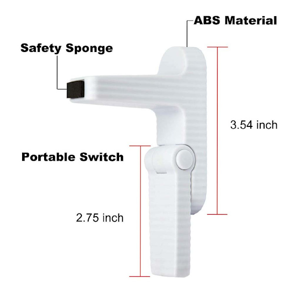 Dörrspakregellås, barnsäkert dörrlås med 3M-tejp, barnsäkra dörrlås (2-pack)