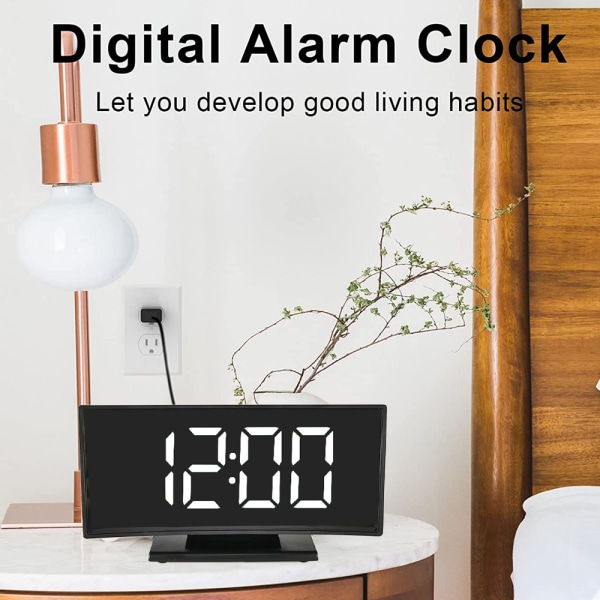 Stor skärm LED digital väckarklocka visar elektronisk klocka