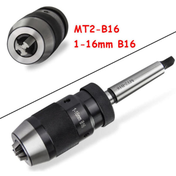 Borrchuck nyckellös borrchuck 1-16mm B16 med konisk dorn MK2 drivflikCondition:Ny