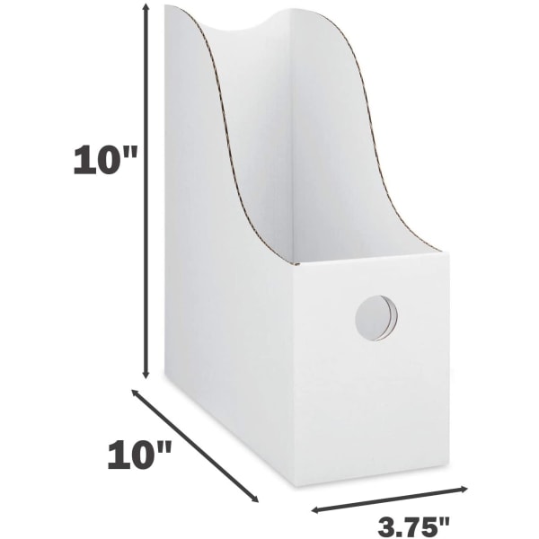 Magasinhållare - (6-pack, vit), dekorativ, lätt att använda