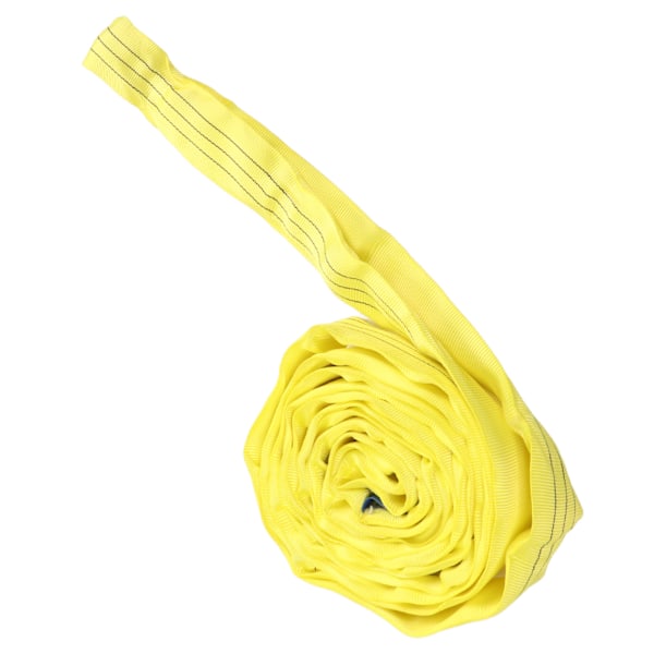 3T 3 Meter Kranlyftlina Stark Dubbelöglad Spänne Polyester Flexibel Riggning Lyftrem för Fartyg Hamnar Gul