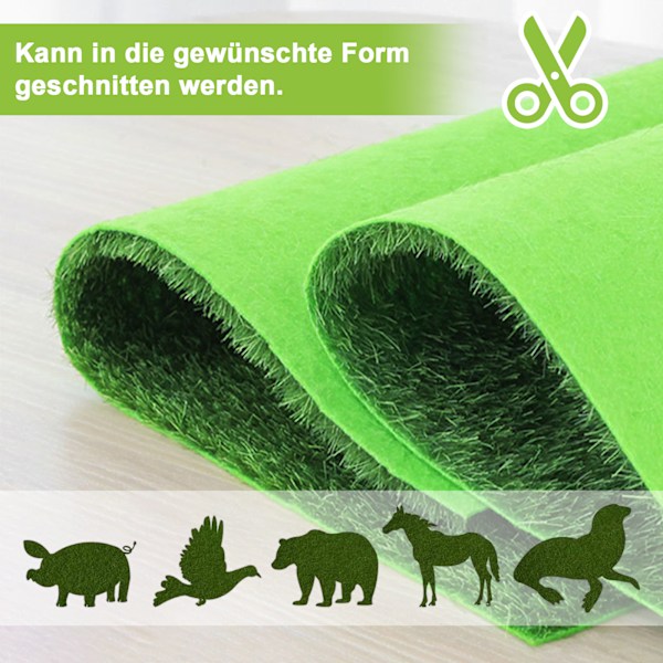 DIY Mini Konstgräsmatta, 2-pack Konstgräsmatta Miniatyrhus Dekoration, 15 x 15 Rulle Konstgräs Simulering Konstgräs Miniatyr