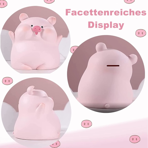 Spargris, Kawaii plastspargris, sparbössa stor med öppning för sedlar och myntsparande, rumsdekorationspresenter, födelsedagspresenter till flickor