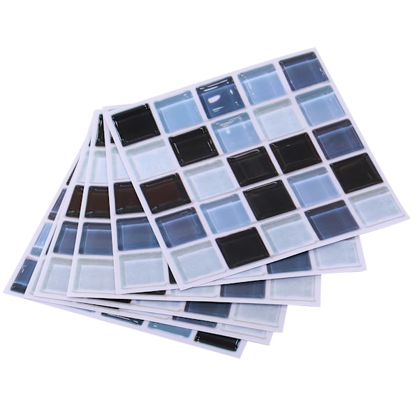 Eleganta Självhäftande Mosaikplattor, Vintage Imitation Tegeldesign PVC Material Stänkskydd Väggdekal För Kök Badrum Vardagsrum