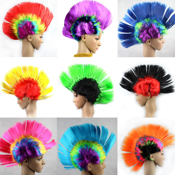 Rainbow Funny Wig - Halloween julperuk rolig fest
