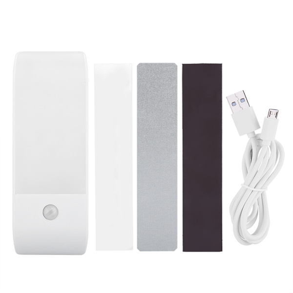 12LED Infraröd Sensor Nattlampa USB Laddning Mänsklig Kropp Induktion Korridor Garderob Lampa