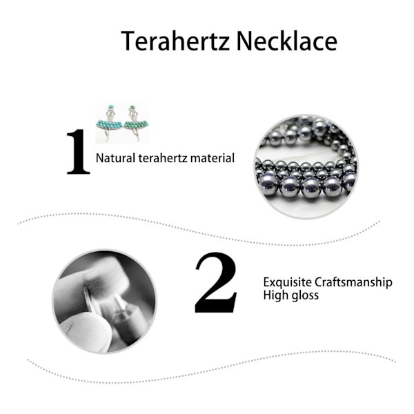 Terahertz stenhalsband unisex enkel fashionabel smärtlindringsterapi energistenhalsband present
