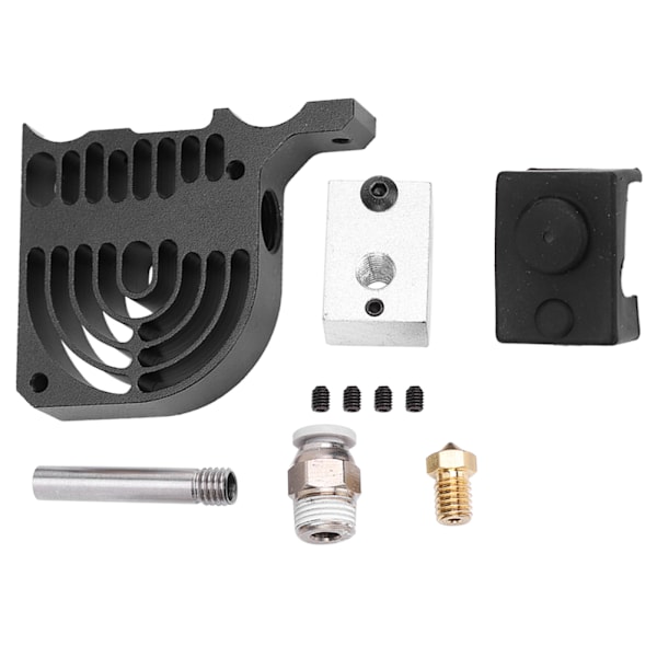 Extruder 3D-skrivare med Mini Uppvärmningsblock Värmeisolering V6 Munstycke Kit Tillbehör