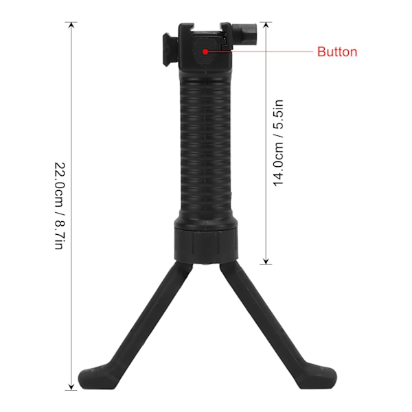 Utomhus hopfällbar bipod Y-fäste i plast ABS skena montering bipod för skytte jakt