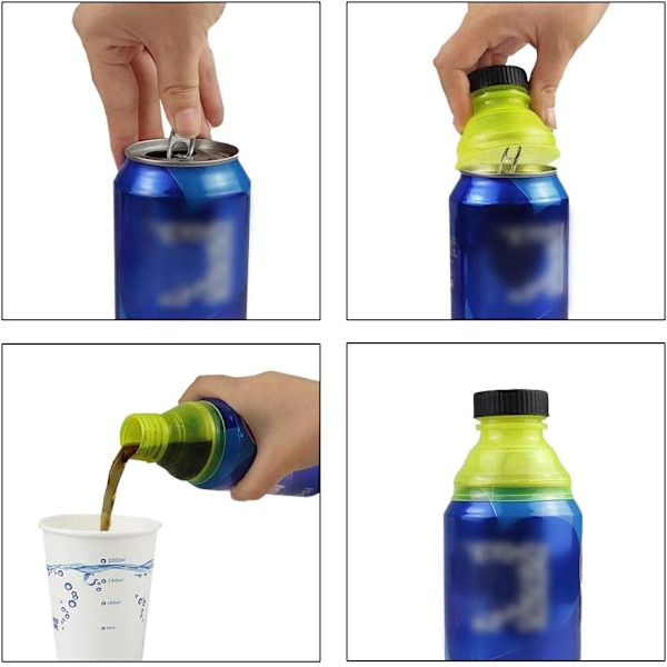 6 stycken läskburklock återanvändbara läsklock 6 $ Transparent läskburklock 6 stycken BPA-fria återanvändbara läsklock 6 $ förpackningar med dryckesläskpopburkar