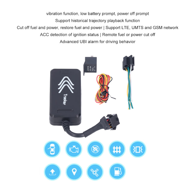 4G Bilspårningsenhet 12V Realtid AGPS GSM GPS Lokator Spårare Universal för Bilar