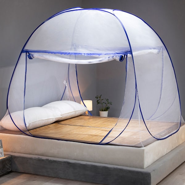 Lyxigt Myggnät Pop-Up Tält, Premium Polyester Andningsbart Nät - Ultralätt, Portabelt & Enkel Installation För Hemma, Resor, Camping (Helt Slutet)