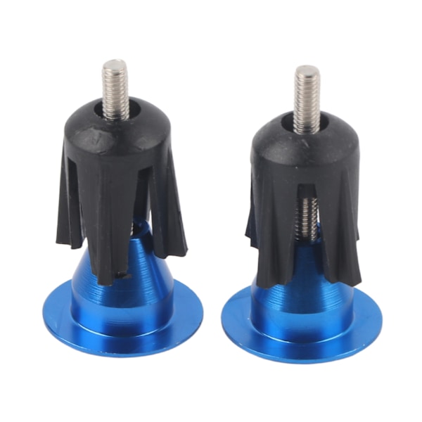 2PCS Cykelstyre Ändlock Cykelstyre Plugg för Mountainbikes LandsvägscyklarBlå