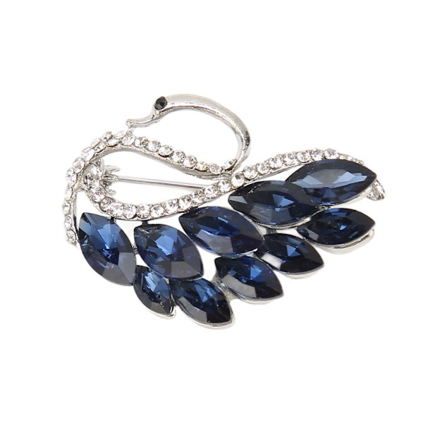 Brosch Pin Glänande Glittrande Elegant Blå Djur Strass Broscher Pins för Fest