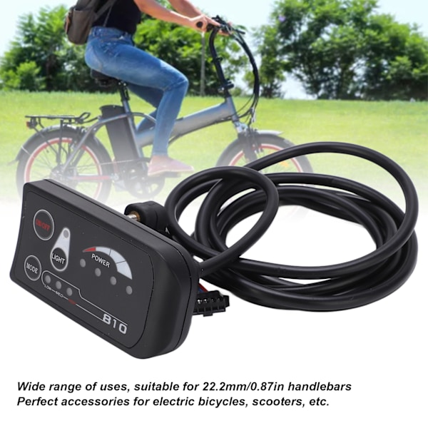 Elektrisk cykel LED-display kontrollpanel 36V 48V S810 LED-displaymätare för elcykel 5-stifts vanligt gränssnitt