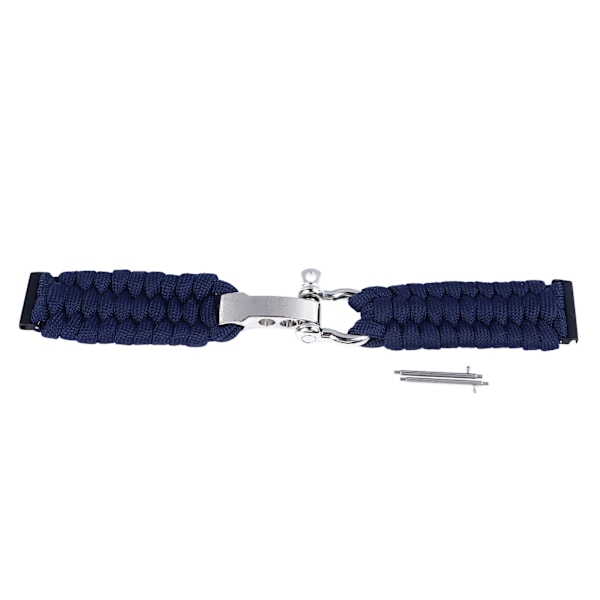 24mm Ersättningsarmband Klockarmband Legeringsspänne Mjuk Nylonväv Klockrem för Suunto 7 9 D5i Midnattsblå