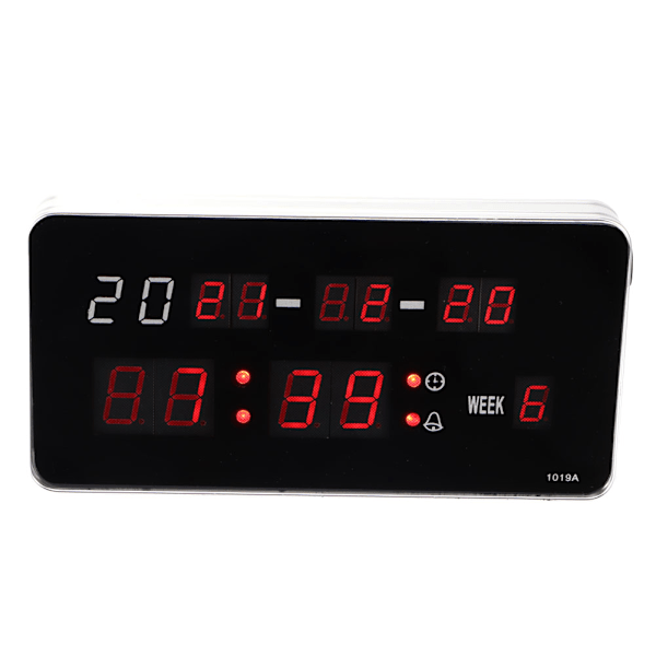 Snygg LED-digitalklocka väckarklocka för hem sovrum bord vardagsrum EU-kontakt 110-220V