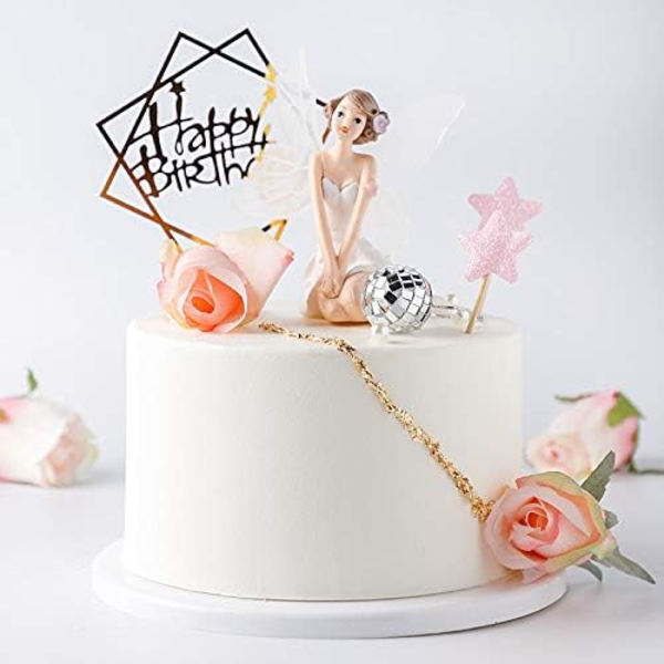 Charmiga Pixie-kompanjoner, Utsökt Handmålad Resin, Flygande Blomsterälva Med Vikbara Vingar För Bröllopsdekor Och Tårtdekorationer, Set Om 3