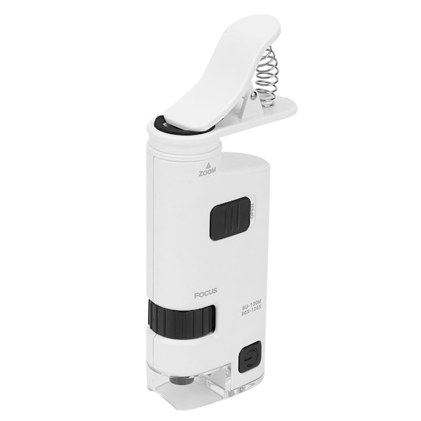 Universellt Clip-Mikroskop med Inbyggd LED för Hårdetektion, Portabel Design Justerbar Zoom Förstoringsklämma, Starkt LED-Ljus för Tryckning