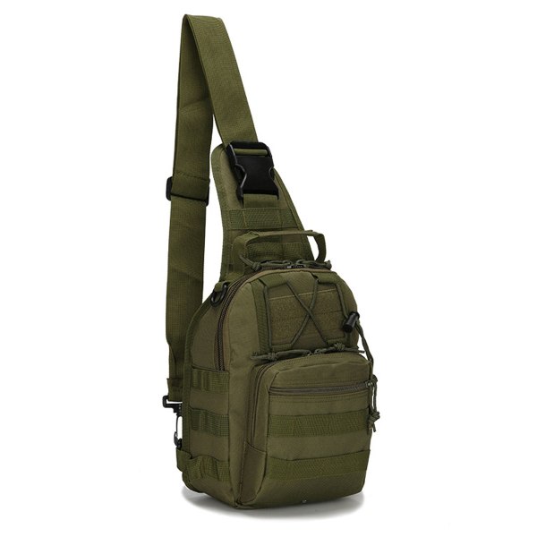 Tactical Single Shoulder Bag, Military Sling Ryggsäck, Cross-body Molle Chest Bag, Axel och Hand Bag 2 i 1, Resor Vandring Camping Sport