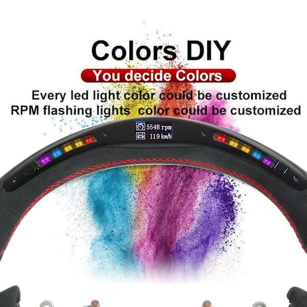 Suede LED-display med växlingslampor, rattbyte för Nissan GTR R35 2009-2016