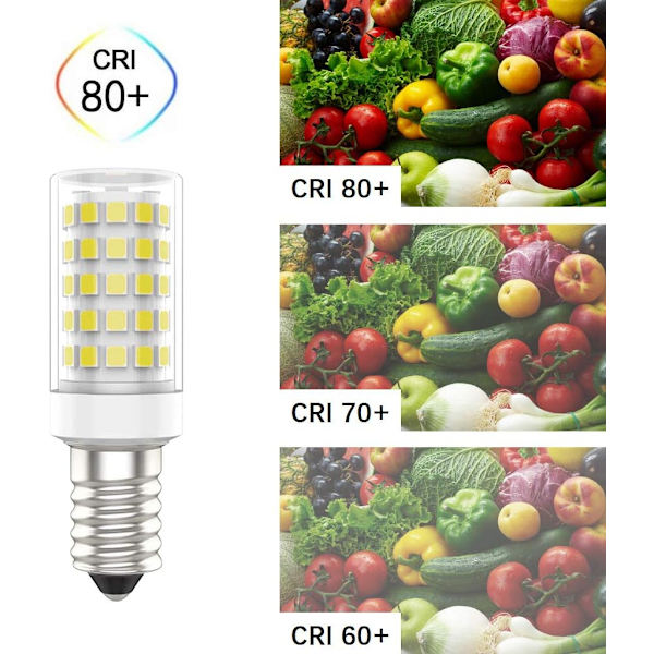 E14 LED-lampor, 7W (motsvarande 70W), kallvitt (6000K), AC220-240V, flimmerfri, ej dimbar, 700 lumen, CRI>80, 4-pack - (kallvitt, 7W)