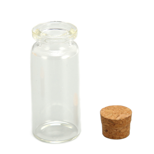 24 st 20 mm diameter glasdrivande flaska transparent önskeflaska mångsidig meddelandeflaska för bröllopsfest