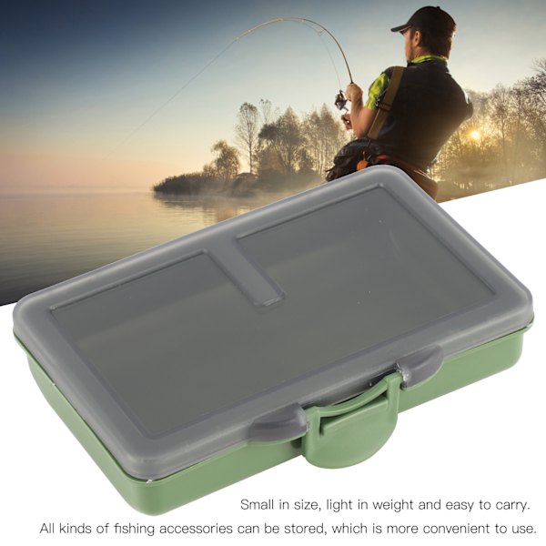 2 st fiskekrok bete gadget låda mini PP förvaringslåda för fiskeutrustning tillbehör 1 fack