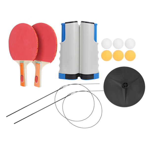 Bordtennisracketar Bollar Nät Mjuk Axel Kit Inomhusträningsutrustning för Barn
