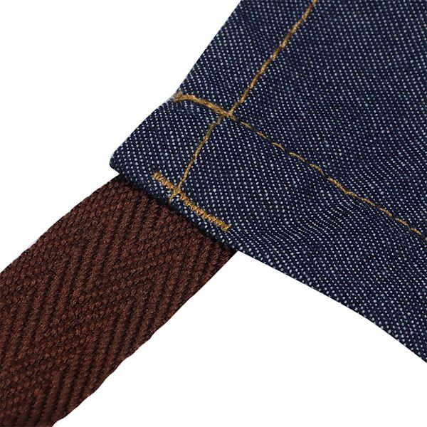 Unisex Denim Arbetsfickor Förkläde för Ritning Målning Restaurang Kaffe Servitör (Blå)