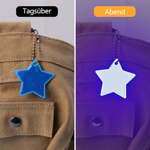 Reflekterande material som garanterar säkerhet för barn och vuxna, hög synlighet nattetid, idealisk för jogging, skolväskhänge och annat