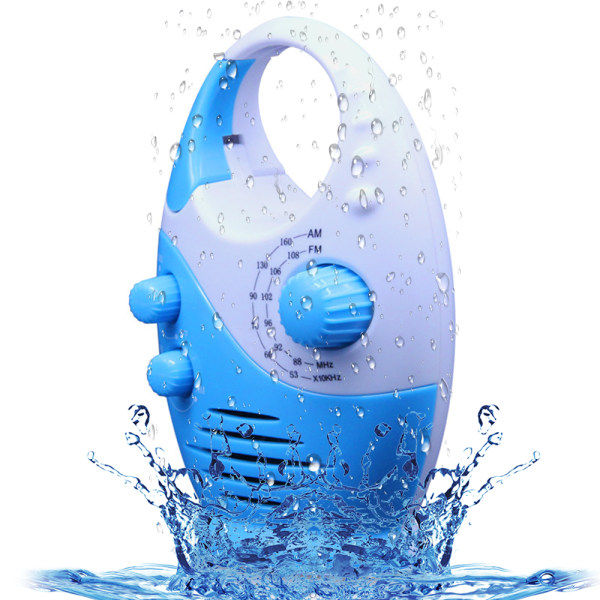 Vattentät duschradio, AM/FM-radio, bärbar vattentät