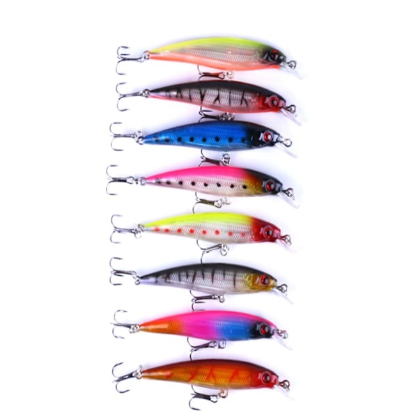 43 st Hårdbete Crankbait Minnow Beten Set Fisketillbehör Kit