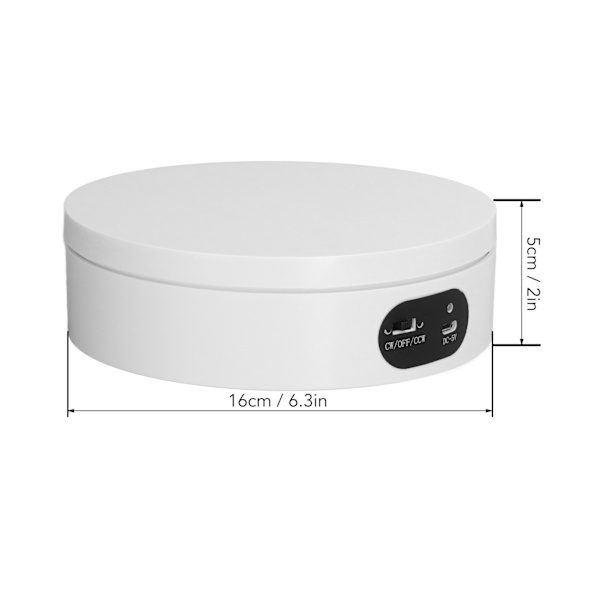 Roterande displaystativ vit epoxiharts blinkande motoriserad roterande displaystativ automatisk ljudlös tumblerkoppsnurrbord