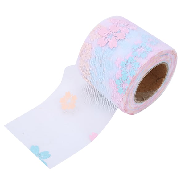 Bröllopsfesttillbehör, flerfärgade tyllrullar med glänsande flexibla broderade paljetter, högkvalitativt gasvävsmaterial, genomskinligt blomsterband, kompakt
