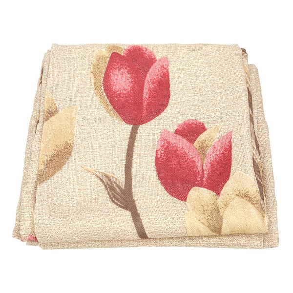 Polyester Blackout Fönstergardin Mörkläggningsgardin Sovrum Vardagsrumsdekor (Beige)