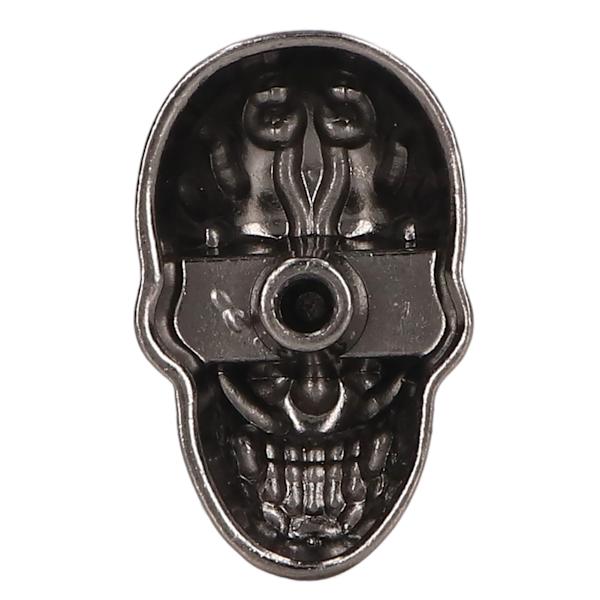 50 set skalle nitar enkel 25x16mm DIY spöke huvud punk stil galvanisering zinklegering skalle knapp för läderhantverk silver svart