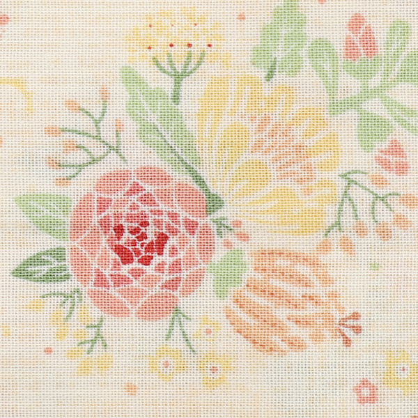 Växtblomma Bomullstyg Blommig Patchwork DIY Handgjorda Material Sytillbehör400313-Katt i Blomman-Gul