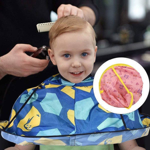 Kids Haircut Cape Hopfällbar Haircut Cape lämplig för hemmet eller