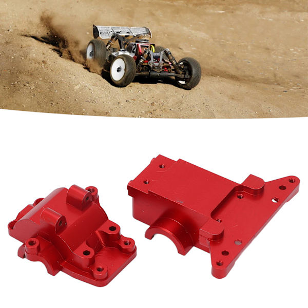 Främre och bakre växellådschassi i aluminiumlegering för Traxxas LaTrax 1/18 RC-bil, röd