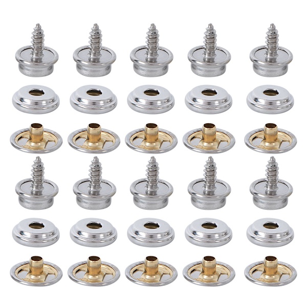10 set koppar tältfäste spänne skruv snäppfästen fäst snäppknapp fotlängd 10mm