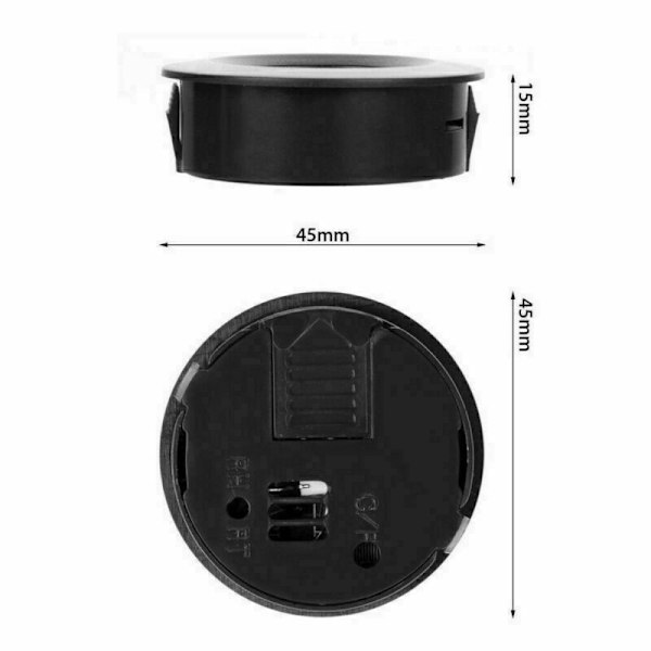 Mini LCD-skärm Rund Digital Termometer, Hygrometer Kyl Frys Utomhus Inomhus Temperaturmätare Testare