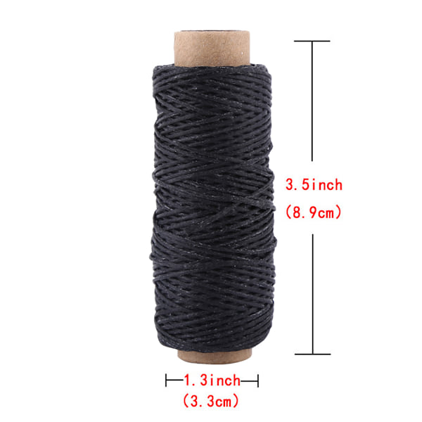 Artisan's Choice: Precisionsgjord Platt Läder Sytråd Vaxad för Läderhantverk DIY, Canvas Handsömnad, Läderbroderi, 50m Längd i