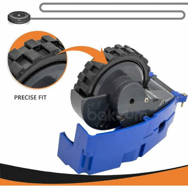 DÄCK Hjul för IROBOT ROOMBA serie 500, 600, 700, 800 och 900 (Paket 2 enheter) Halkfri, exceptionellt grepp och enkel montering (2 delar, svart)