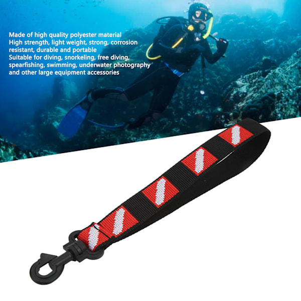 BCD Scuba Diving Gear Keeper Holder med Lanyard Säkerhetsklämma Scuba Diving Utrustning Tillbehör