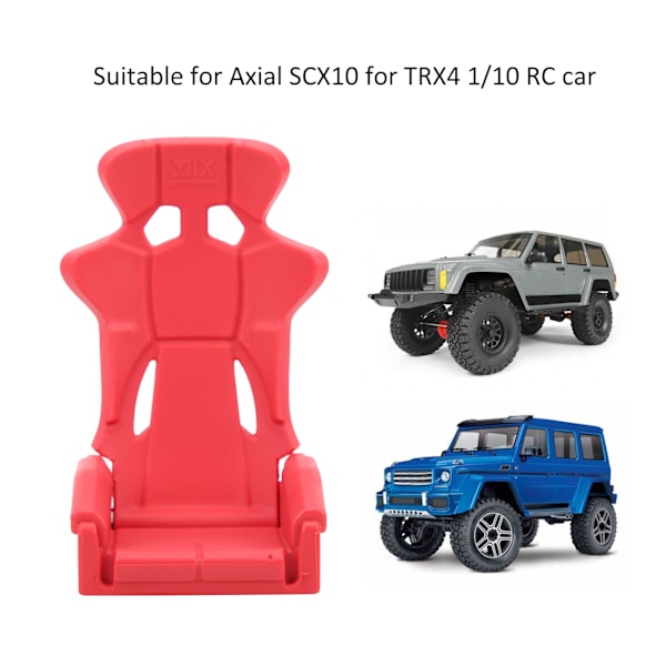 RC Interiör Simulering Körstol Plast Tillbehör för Axial SCX10 1/10 RC Bil Röd