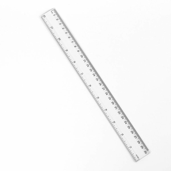 15cm+30cm Plastlinjal - Klar
