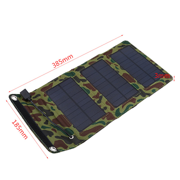 5W 5V Vattentät Fällbar Bärbar Solpanel Laddare Utomhus Mobil Powerbank USB