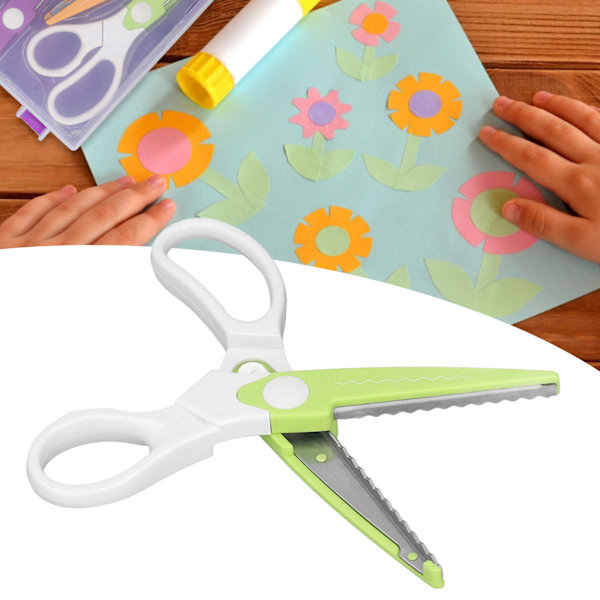 5 i 1 hantverkssax dekorativ kant med 4 utbytbara blad DIY handgjorda rostfritt stål barnsax för skolan